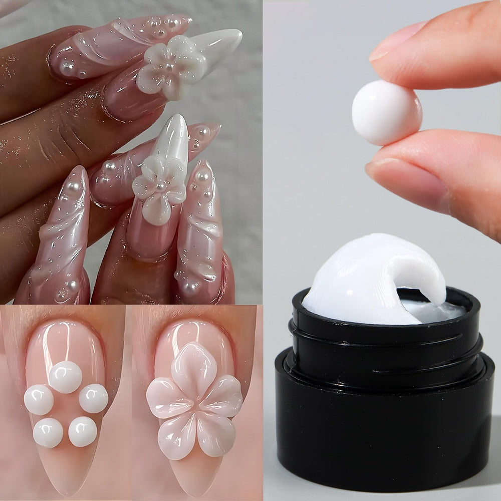 brtavizvy two 5ml gel tubs top view displaying clear and milky options