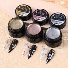 Brtavizvy hand swatch with full-coverage metallic nails showcasing intense mirror effect
