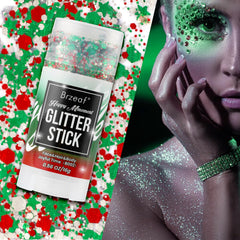 Removing Brzeaf glitter with cleanser demonstrating easy, residue-free removal