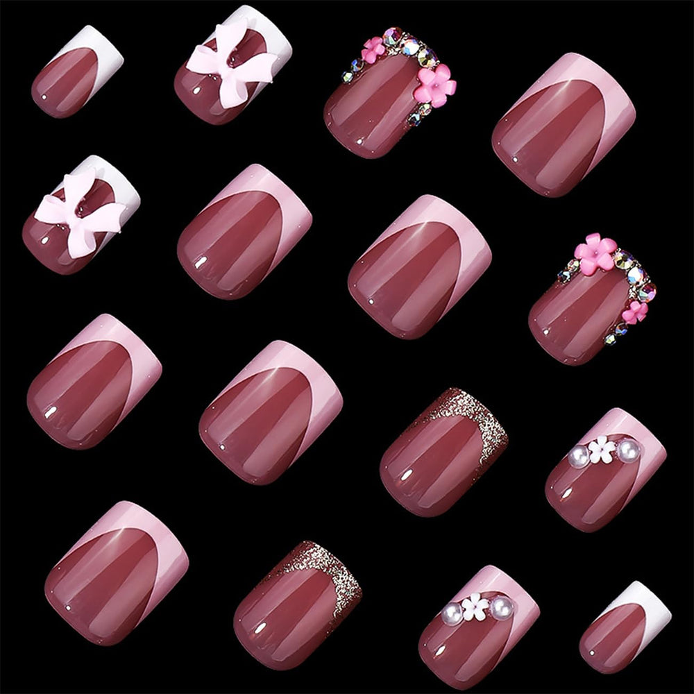 BSBTBZ shot of 3D flower and rhinestone texture, highlights durable finish