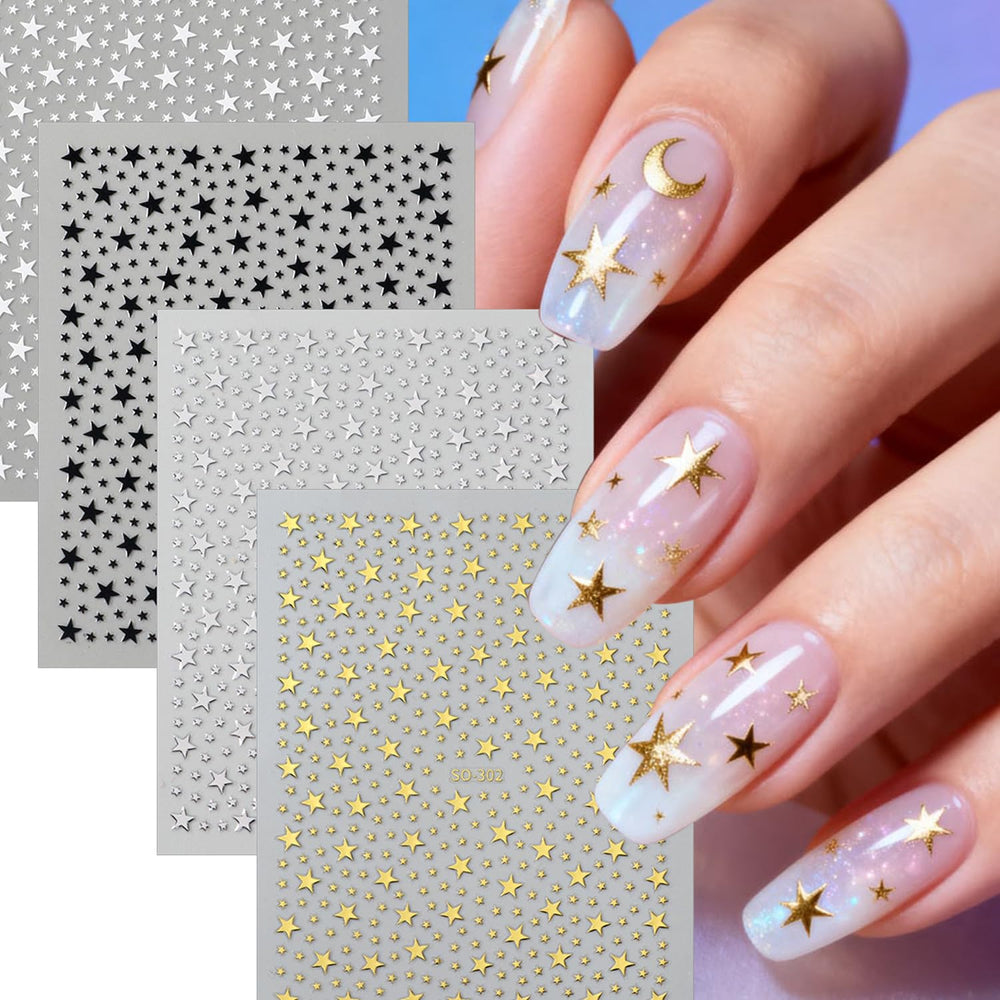 BSBTBZ star decals on an acrylic tip demonstrating easy placement