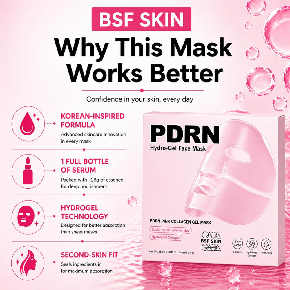 BSF SKIN ingredients label close-up revealing PDRN and collagen