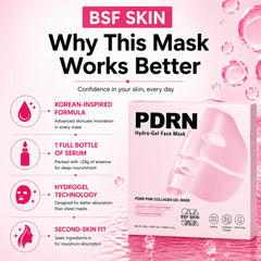 BSF SKIN ingredients label close-up revealing PDRN and collagen