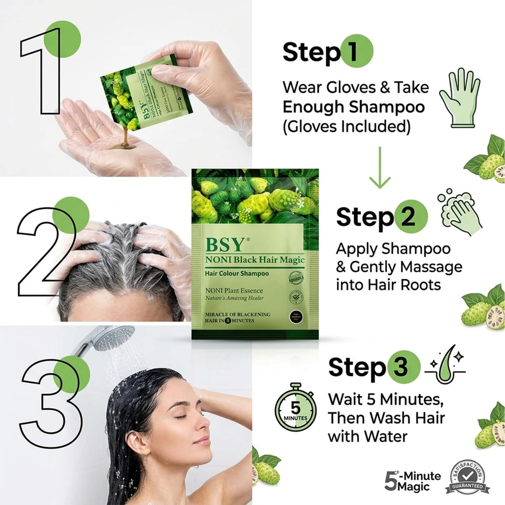 BSY Noni shampoo lather texture highlighting gentle creamy formula