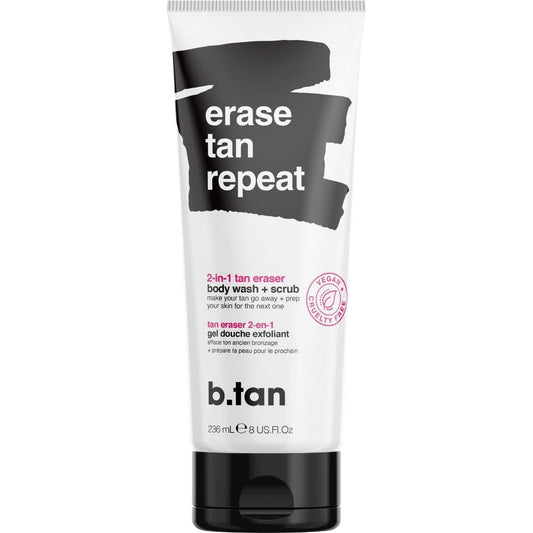 B.TAN front bottle view showing clear label and 8 fl oz size benefit