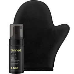 B.TAN front packaging travel kit showing compact bronzing solution