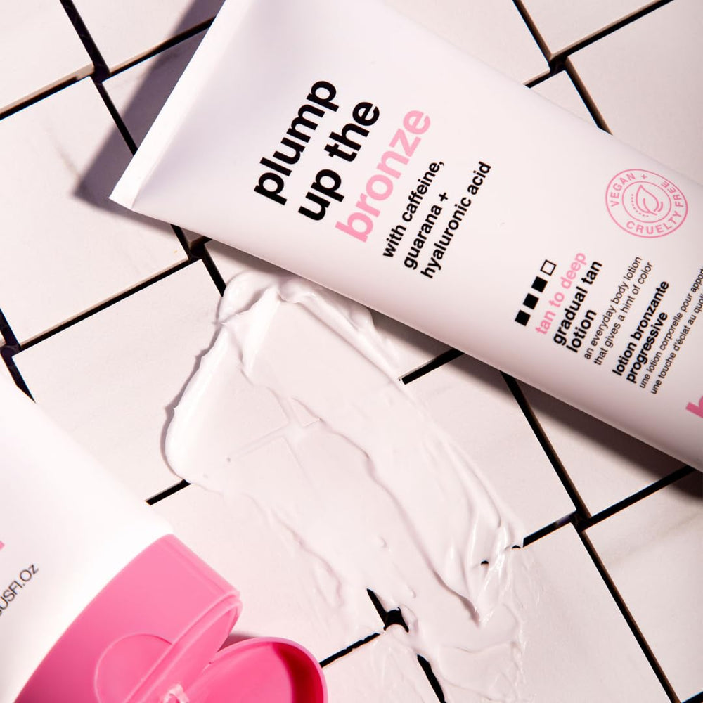 B.TAN label closeup revealing ingredients and clean formulation benefits