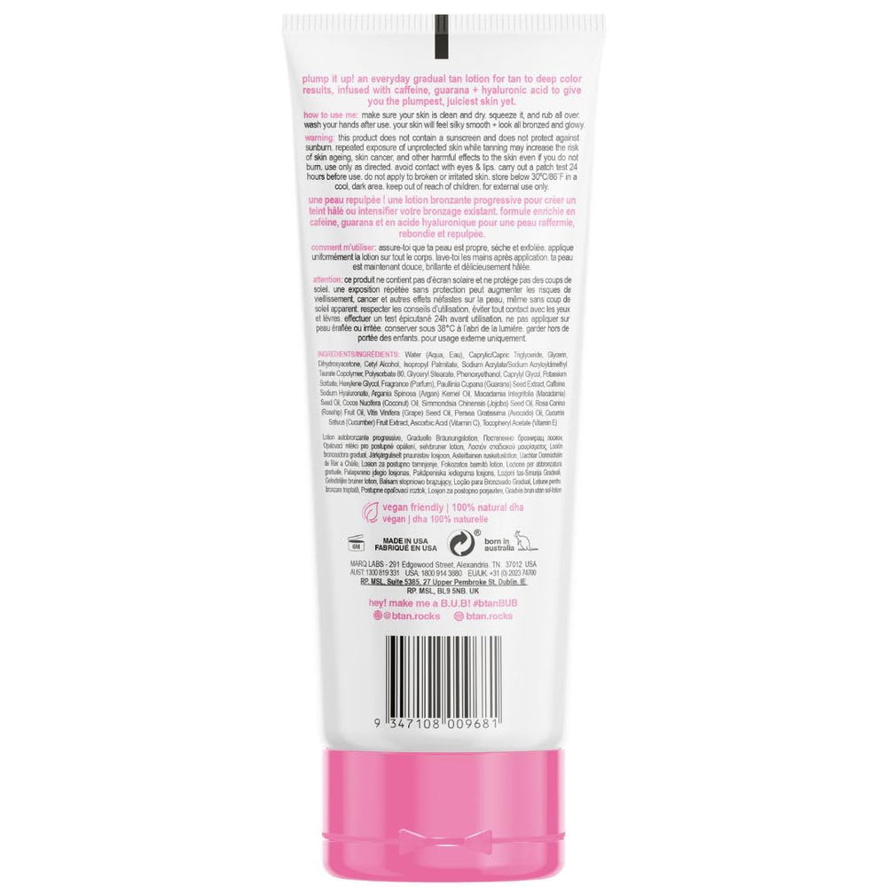 B.TAN pump close-up dispensing lotion for easy, controlled application