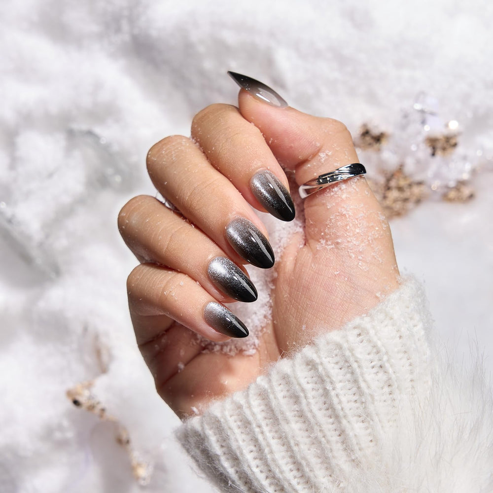 BTArtbox side profile of short almond nails showing natural curve comfort