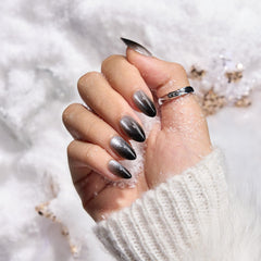 BTArtbox side profile of short almond nails showing natural curve comfort