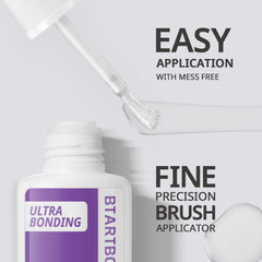 BTArtboxnails clear dried glue texture demonstrating invisible finish