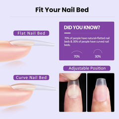 BTArtboxnails curing under LED lamp demonstrating quick, durable bond