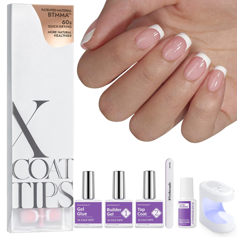 BTArtboxnails front packaging showing full French tip kit benefits