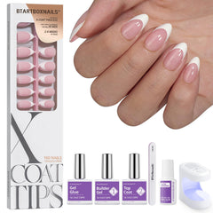 BTArtboxnails front packaging showing full French gel press-on kit and convenience