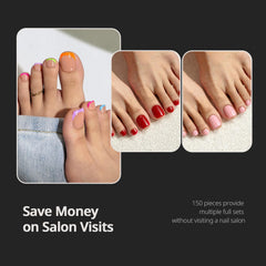 BTArtboxnails spread of 15 sizes for precise toenail fitting