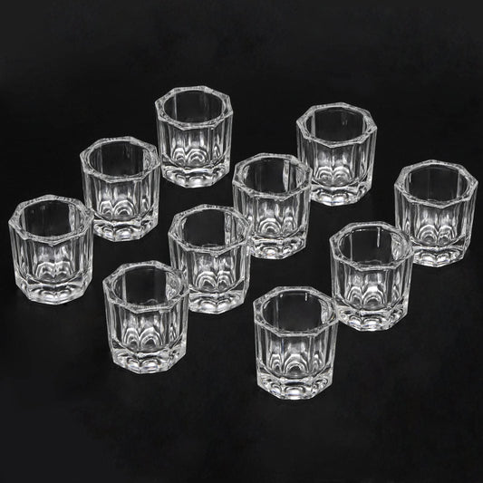 BTYMS front view showing ten glass dappen dishes for organized mixing