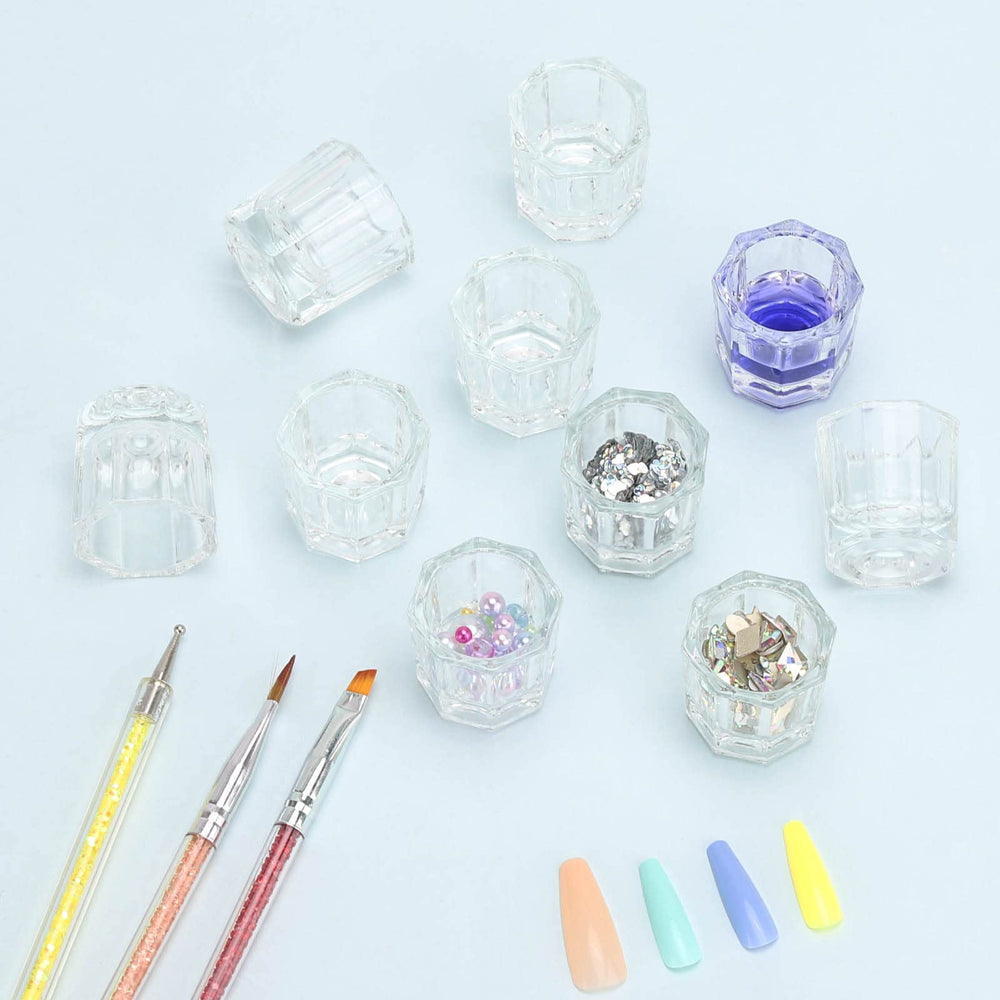 BTYMS dish next to nail brush and file showing compact size