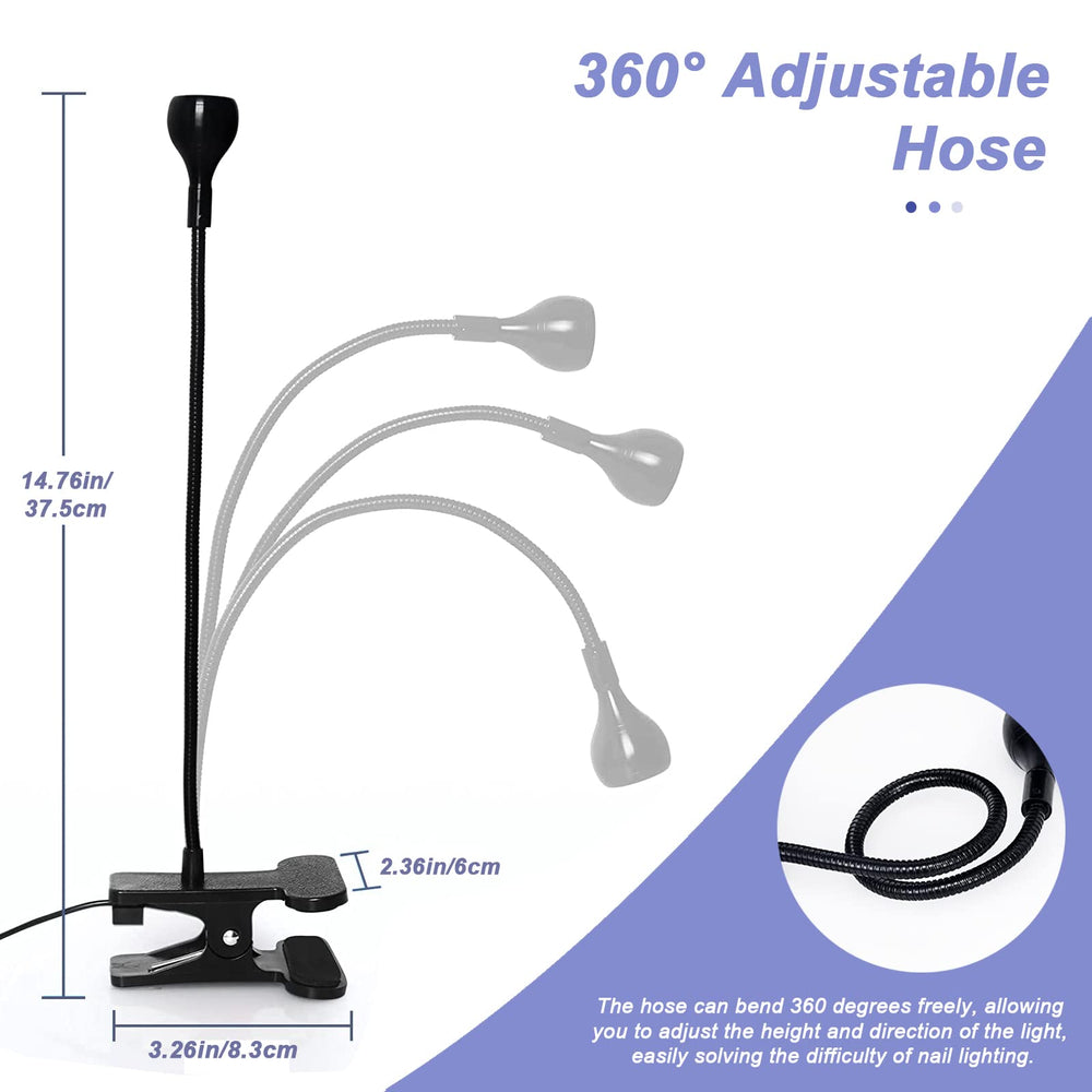 BUCICE clip attached to table providing stable hands-free use