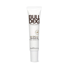 Bulldog eye roll-on front packaging shows compact 0.5 oz size and branding benefit