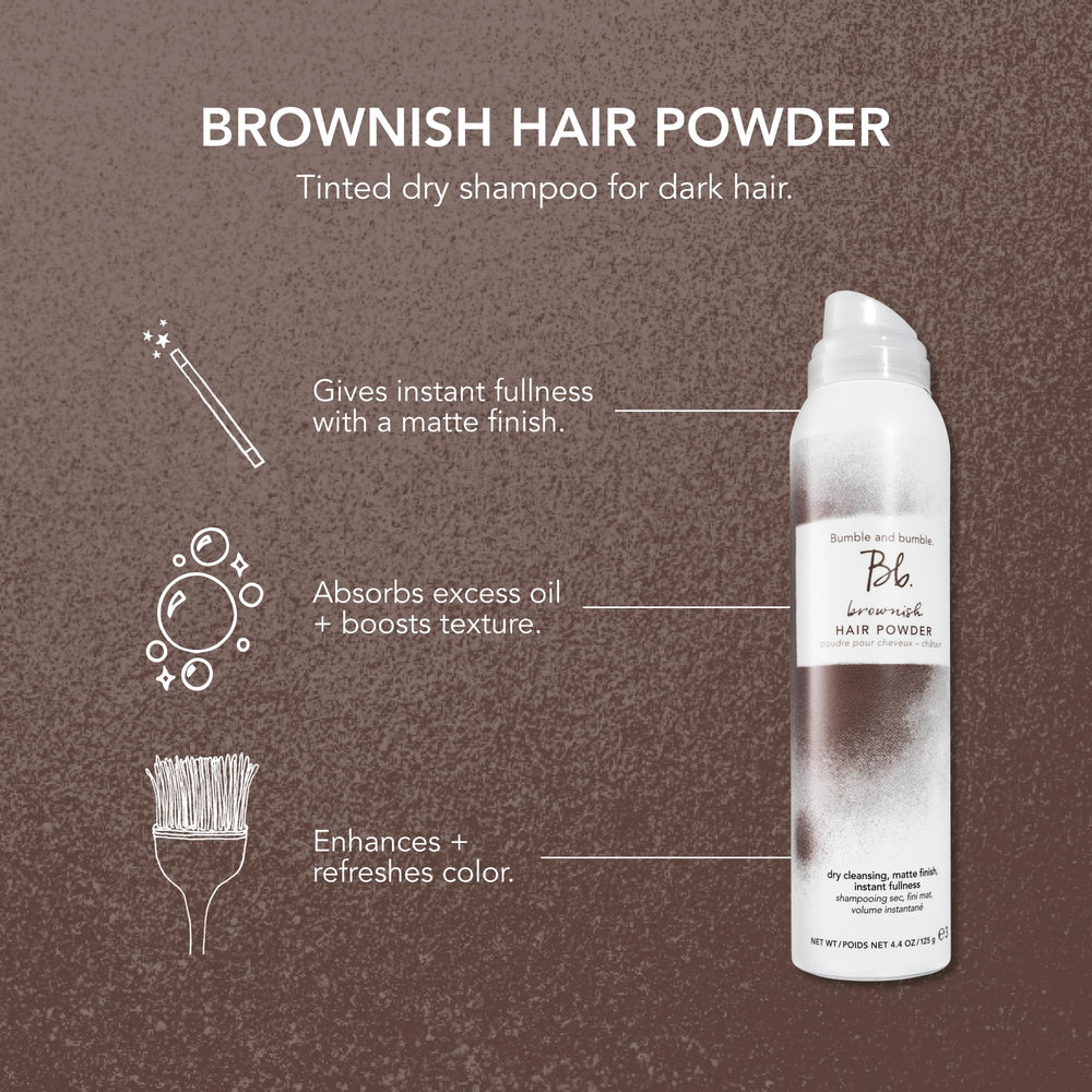 Bumble and bumble close-up of hair texture and matte finish adding visible volume