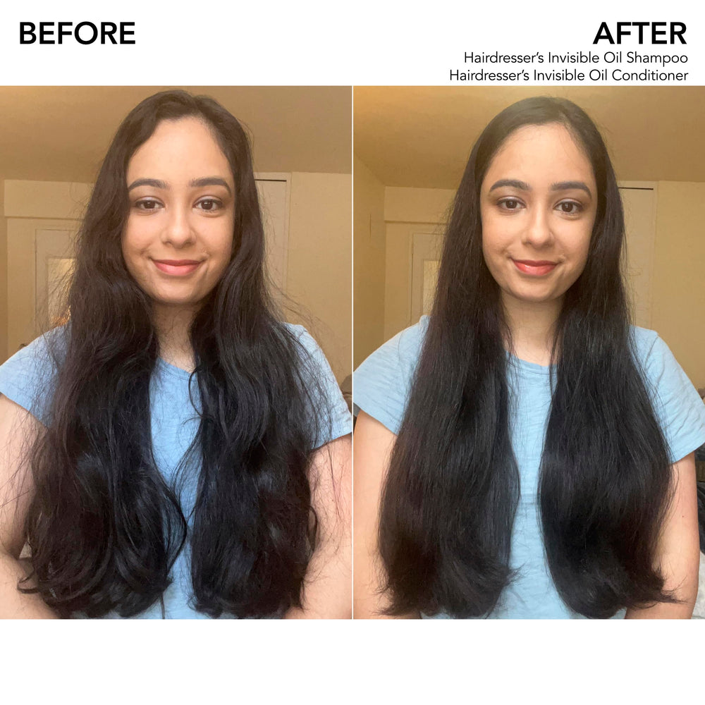 Bumble and bumble conditioner texture pouring to show lightweight, hydrating slip