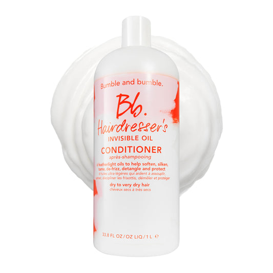Bumble and bumble front bottle view showcasing hydrating conditioner and label benefits