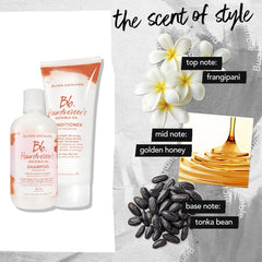 Bumble and bumble featherlight oil blend visual representing moisturizing, non-greasy benefits