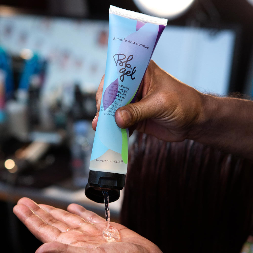 Bumble and bumble product in hand demonstrating compact 5 fl oz size