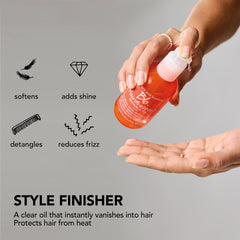 Bumble and bumble bottle on bathroom shelf suggesting daily routine convenience
