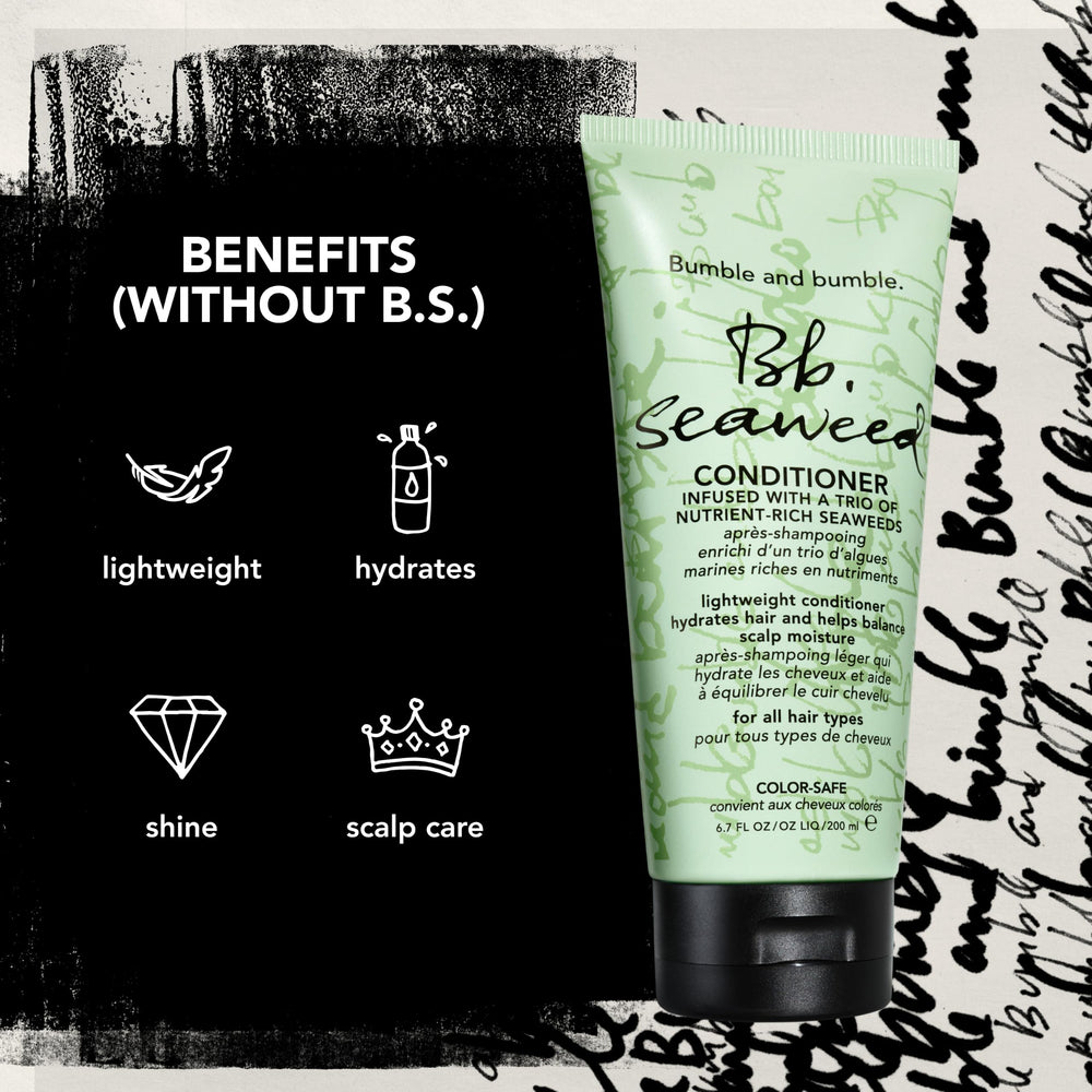 bumble and bumble conditioner being applied in shower showing detangling benefit