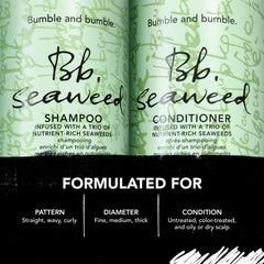 Bumble and bumble close-up of kelp ingredient showing nutrient-rich hydration benefit