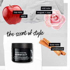 Bumble and bumble. styling product on bathroom shelf in routine setting showing daily convenience benefit