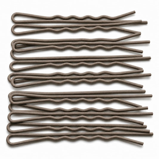 Bunnibo front packaging showing 12-count tin and neutral-tone pins for secure styling