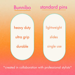 Bunnibo pins used in an elegant updo demonstrating durable hold through movement