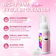Buqikma close-up of 60ml lash shampoo foam lifting makeup
