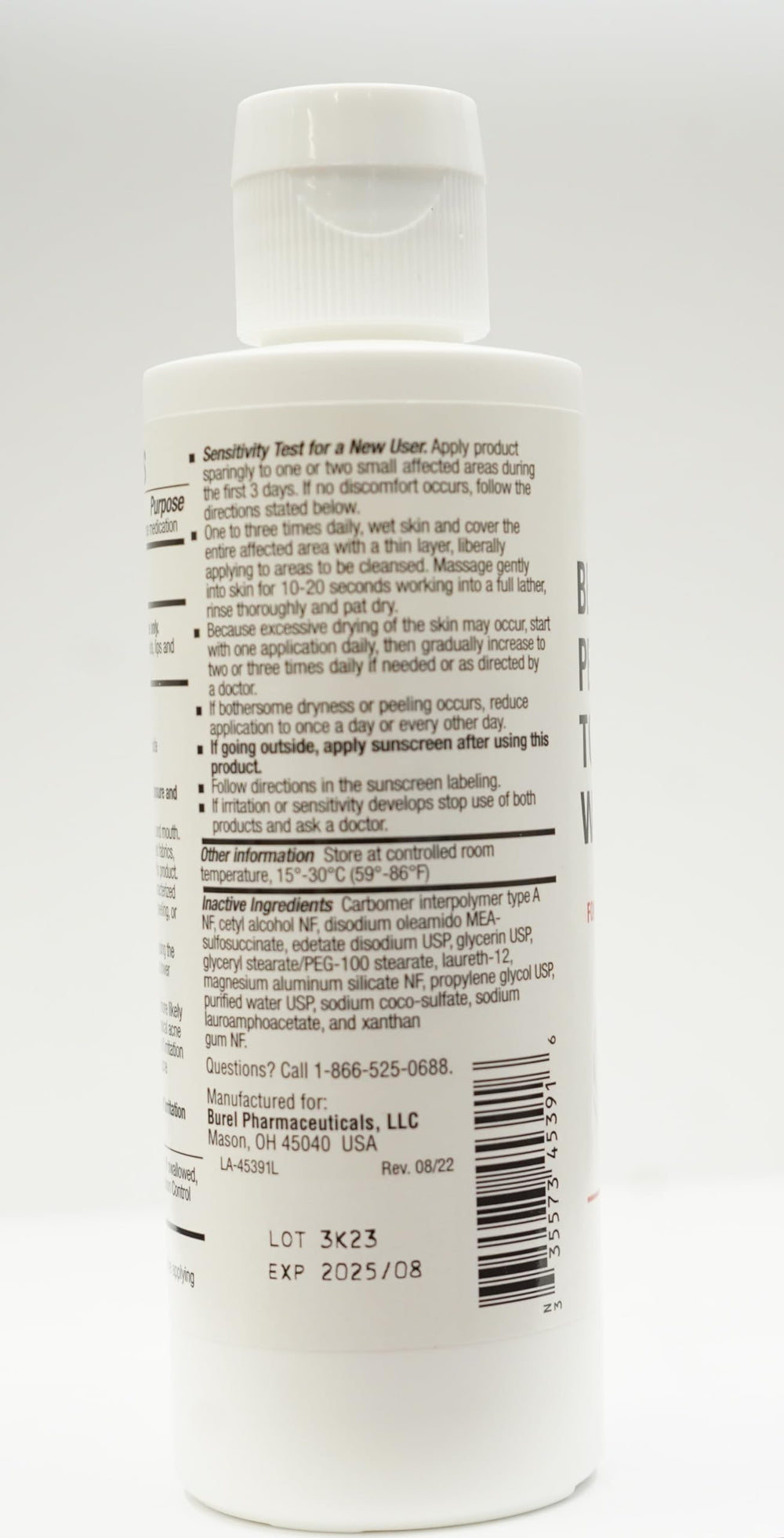 BurelPharma tube in hand showing 5oz scale and portable convenience
