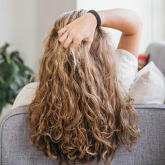 Burlybands seamless edge detail emphasizing snag-free design and hair protection