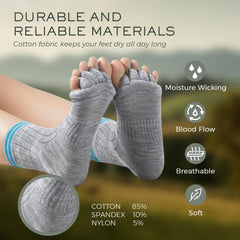 burning barefoot textured knit close-up showing breathable stretch and comfort