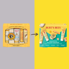 Burt's Bees beeswax lip balm open tube showing moisturizing, peppermint-refreshing benefit