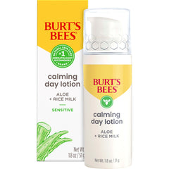 Burt's Bees front packaging showing calming day lotion, clear natural hydration