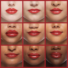 Burt's Bees Cherry on lips demonstrating natural red tint and sheen
