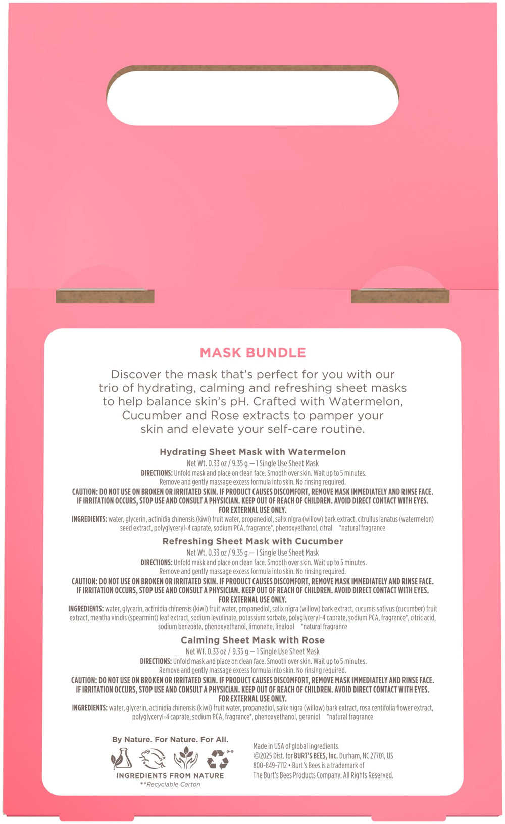 Burt's Bees contents flat lay with opened pouches showing nourishing serum amount