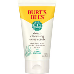 Burt's Bees front packaging showing 4 oz scrub and clear benefits