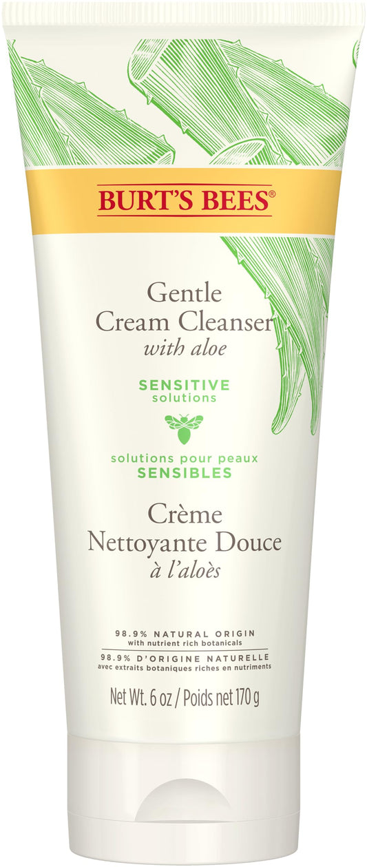 Burt's Bees front packaging of gentle cream cleanser showing product name and size benefits