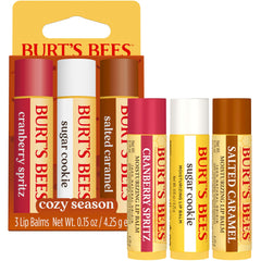 Burt's Bees set staged in a holiday gift basket showing gifting convenience
