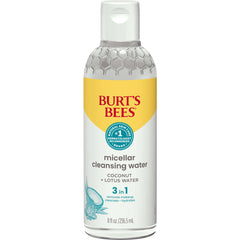 Burt's Bees in-use with cotton pad removing makeup for convenient no-rinse cleansing