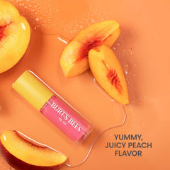 Burt's Bees open tube and cap detail emphasizing plush applicator