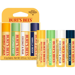 Burt's Bees balm applied on lips in lifestyle scene for soft, natural finish