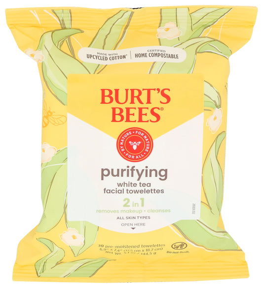 Burt's Bees pack front showing label and 30-count benefit