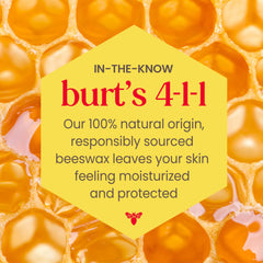 Burt's Bees single tube slipped into a pocket illustrating portability and quick touch-ups